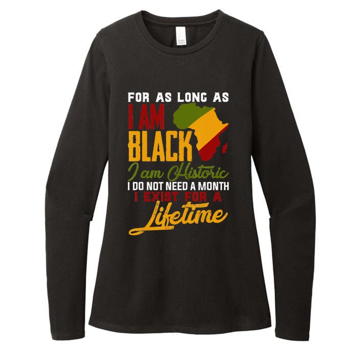 I Am Black History Lifetime Cool Black History Month Womens CVC Long Sleeve Shirt