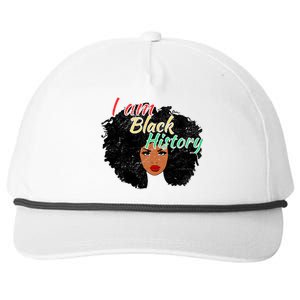 I Am Black History Pride Funny Gift Black History Month Gift Snapback Five-Panel Rope Hat