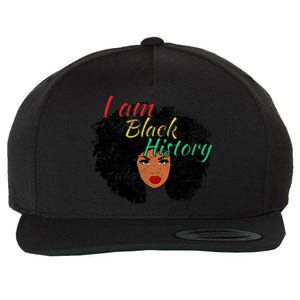 I Am Black History Pride Funny Gift Black History Month Gift Wool Snapback Cap