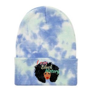 I Am Black History Pride Funny Gift Black History Month Gift Tie Dye 12in Knit Beanie