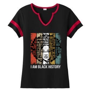 I Am Black History Month Proud African American Great Gift Ladies Halftime Notch Neck Tee