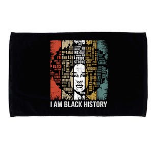 I Am Black History Month Proud African American Great Gift Microfiber Hand Towel