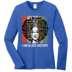 I Am Black History Month Proud African American Great Gift Ladies Long Sleeve Shirt