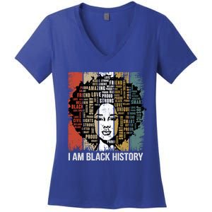 I Am Black History Month Proud African American Great Gift Women's V-Neck T-Shirt