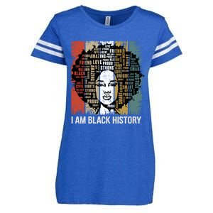 I Am Black History Month Proud African American Great Gift Enza Ladies Jersey Football T-Shirt