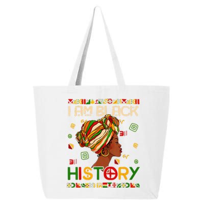 I Am Black History Month African American 25L Jumbo Tote