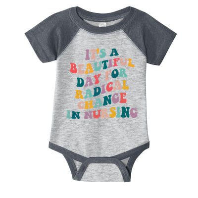 Its A Beautiful Day For Radical Change In Nursing Funny Nurse Infant Baby Jersey Bodysuit