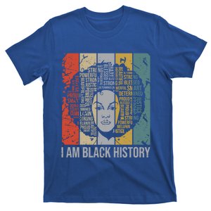 I Am Black History Month Proud Blessed Powerful Black Gift T-Shirt