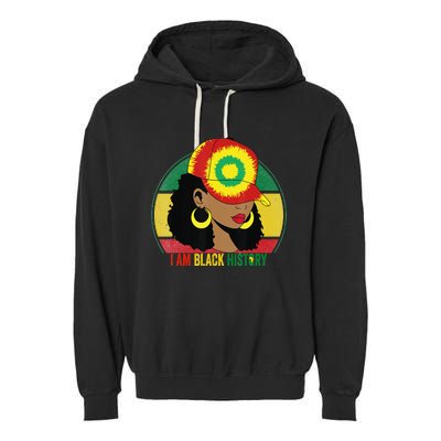 I Am Black Woman Melanin Africa Pride History BHM Garment-Dyed Fleece Hoodie