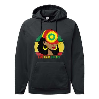 I Am Black Woman Melanin Africa Pride History BHM Performance Fleece Hoodie