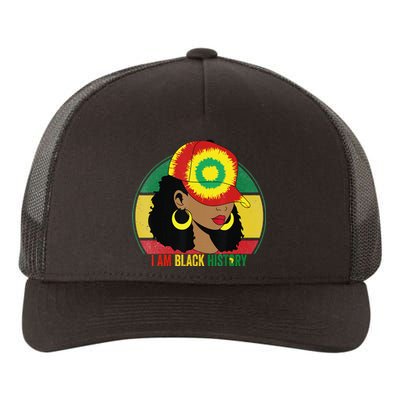 I Am Black Woman Melanin Africa Pride History BHM Yupoong Adult 5-Panel Trucker Hat