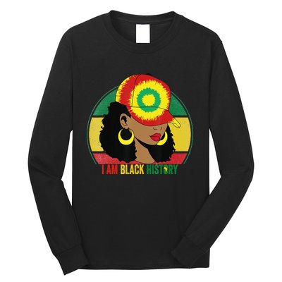 I Am Black Woman Melanin Africa Pride History BHM Long Sleeve Shirt