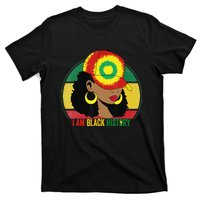 I Am Black Woman Melanin Africa Pride History BHM T-Shirt