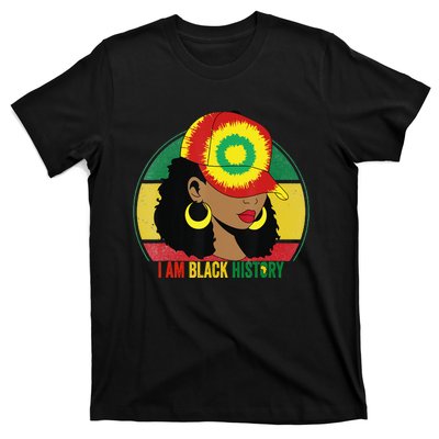 I Am Black Woman Melanin Africa Pride History BHM T-Shirt