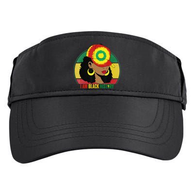 I Am Black Woman Melanin Africa Pride History BHM Adult Drive Performance Visor