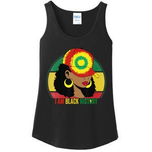 I Am Black Woman Melanin Africa Pride History BHM Ladies Essential Tank