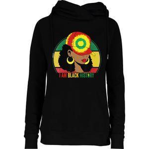 I Am Black Woman Melanin Africa Pride History BHM Womens Funnel Neck Pullover Hood