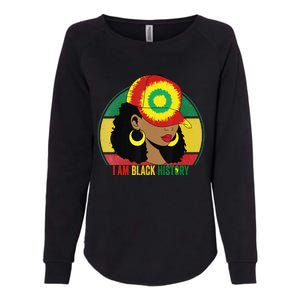 I Am Black Woman Melanin Africa Pride History BHM Womens California Wash Sweatshirt