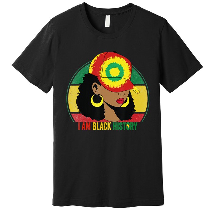 I Am Black Woman Melanin Africa Pride History BHM Premium T-Shirt