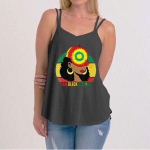 I Am Black Woman Melanin Africa Pride History BHM Women's Strappy Tank