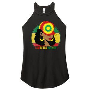 I Am Black Woman Melanin Africa Pride History BHM Women's Perfect Tri Rocker Tank