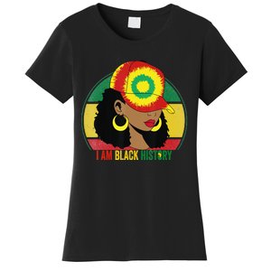 I Am Black Woman Melanin Africa Pride History BHM Women's T-Shirt