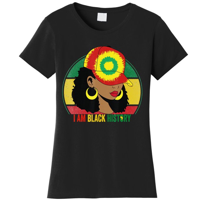 I Am Black Woman Melanin Africa Pride History BHM Women's T-Shirt