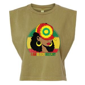 I Am Black Woman Melanin Africa Pride History BHM Garment-Dyed Women's Muscle Tee