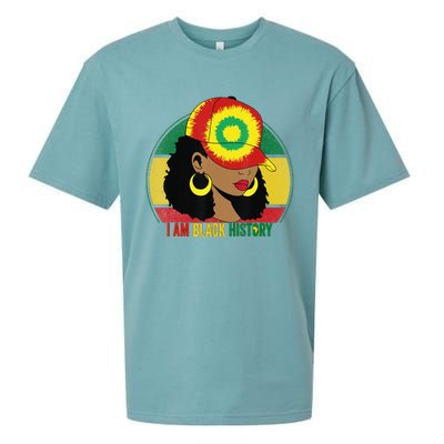 I Am Black Woman Melanin Africa Pride History BHM Sueded Cloud Jersey T-Shirt