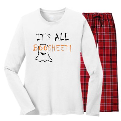 It's all boosheet! Women's Long Sleeve Flannel Pajama Set 