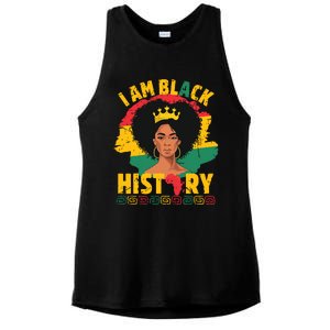 I Am Black History African Girl Black History Month Ladies PosiCharge Tri-Blend Wicking Tank