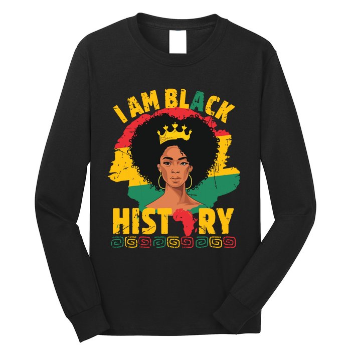 I Am Black History African Girl Black History Month Long Sleeve Shirt