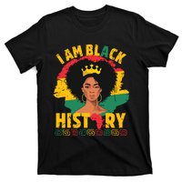 I Am Black History African Girl Black History Month T-Shirt