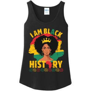 I Am Black History African Girl Black History Month Ladies Essential Tank