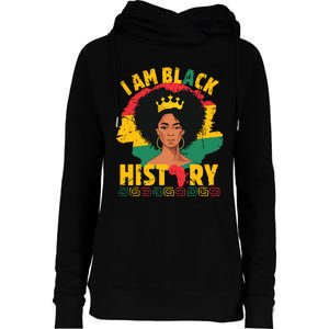 I Am Black History African Girl Black History Month Womens Funnel Neck Pullover Hood