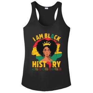 I Am Black History African Girl Black History Month Ladies PosiCharge Competitor Racerback Tank