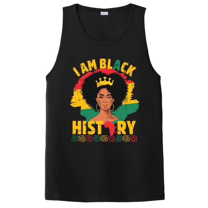 I Am Black History African Girl Black History Month PosiCharge Competitor Tank