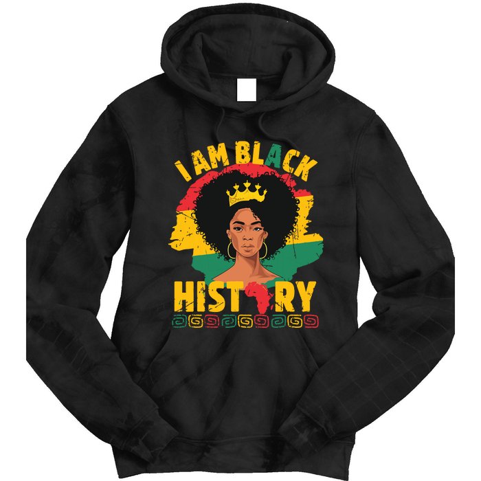 I Am Black History African Girl Black History Month Tie Dye Hoodie