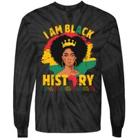 I Am Black History African Girl Black History Month Tie-Dye Long Sleeve Shirt