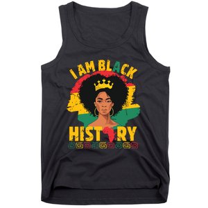 I Am Black History African Girl Black History Month Tank Top