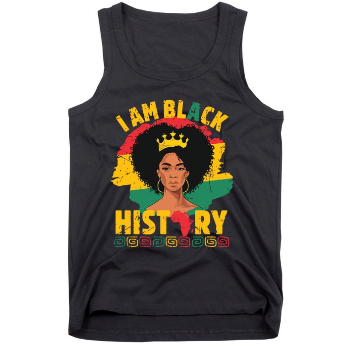 I Am Black History African Girl Black History Month Tank Top