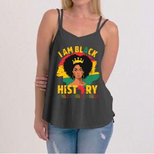 I Am Black History African Girl Black History Month Women's Strappy Tank