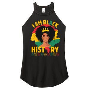 I Am Black History African Girl Black History Month Women's Perfect Tri Rocker Tank