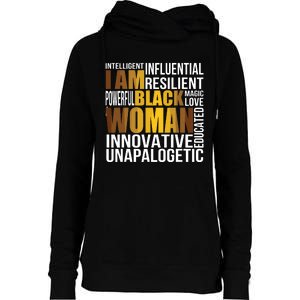 I Am Black Black History Month Educated Black Women Womens Funnel Neck Pullover Hood