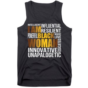 I Am Black Black History Month Educated Black Women Tank Top