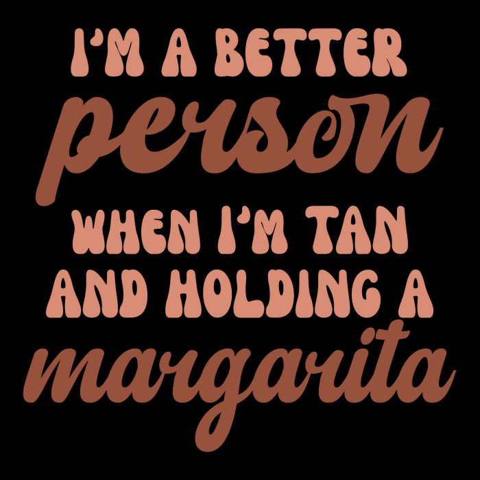 Im A Better Person When Im Tan And Holding A Margarita Summer Drawstring Bag