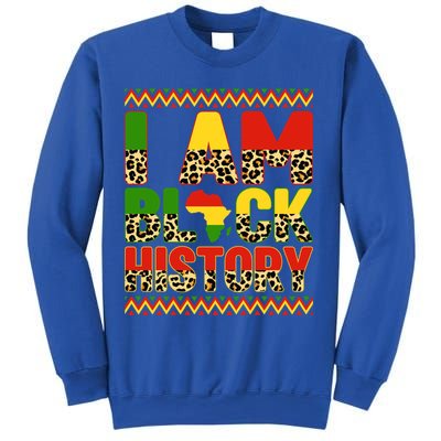 I Am Black History Month African Leopard Juneteenth Melanin Gift Sweatshirt