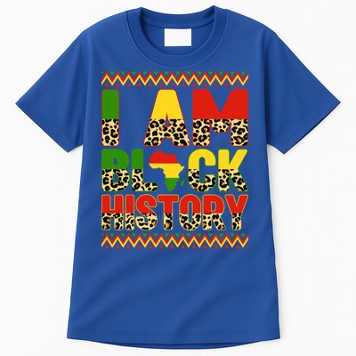 I Am Black History Month African Leopard Juneteenth Melanin Gift Tall T-Shirt