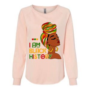 I Am Black History Month African American Womens California Wash Sweatshirt