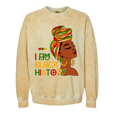 I Am Black History Month African American Colorblast Crewneck Sweatshirt